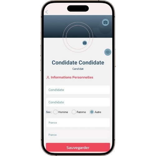 Édition des informations personnelles